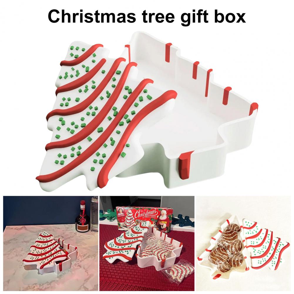 Food Snacks For Christmas - Christmas Tree Box Tree Shape Cake