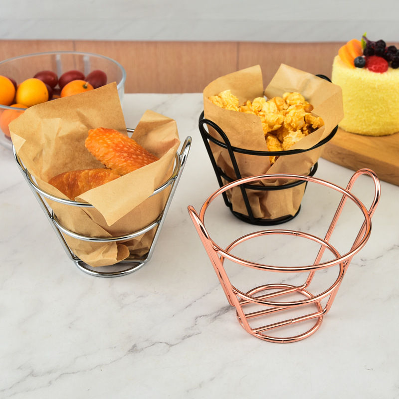 Iron small food basket Bar fri - Food Snacks With Iron のレビューと価格