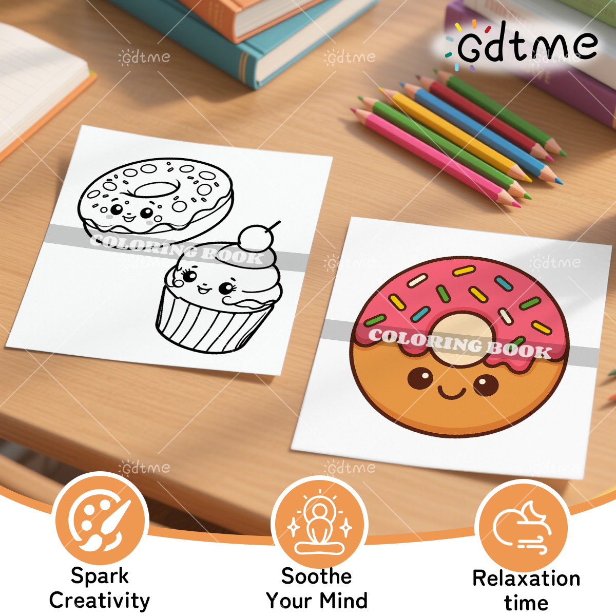 FOOD SNACKS & SWEETS Themed Co - Food And Snacks Coloring Book Bold And Easy のレビューと価格
