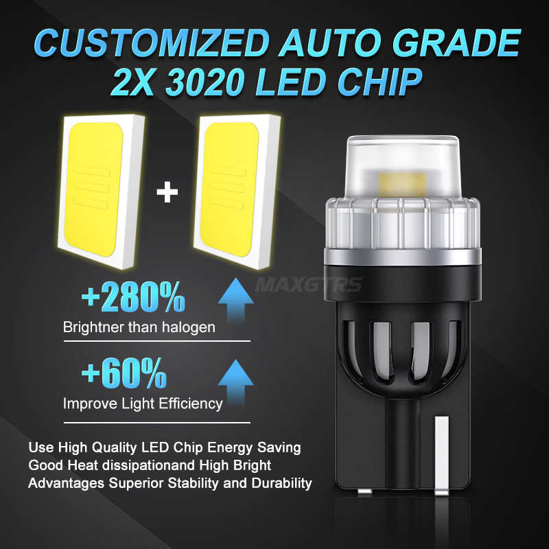 10x T10 W5W 3020 LED SMD Chip  - Yellow Food Snacks のレビューと価格