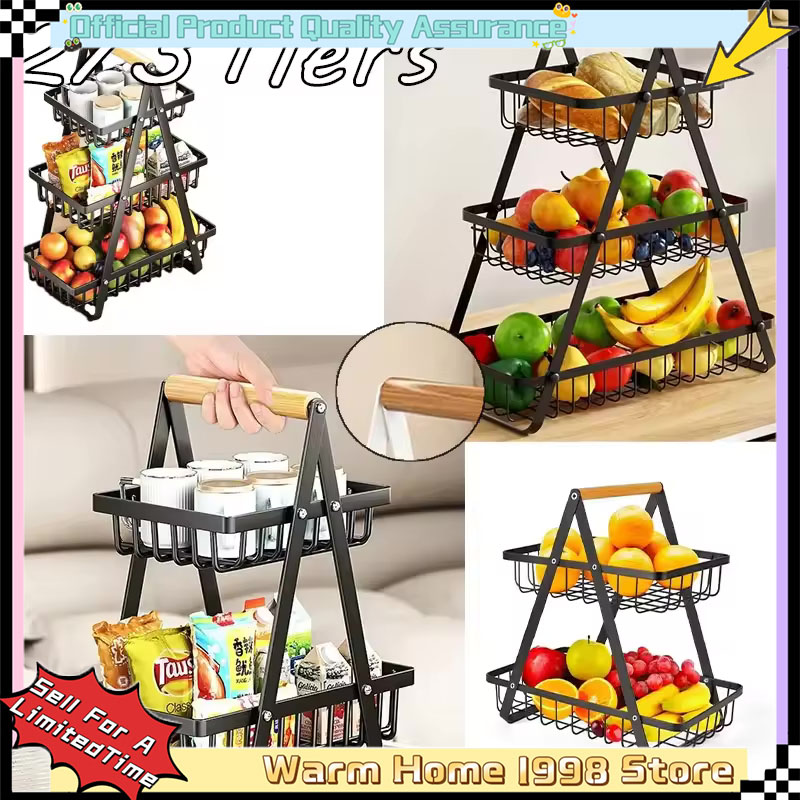 New 2 3 Tiers Countertop Fruit - Food Snacks With Iron のレビューと価格