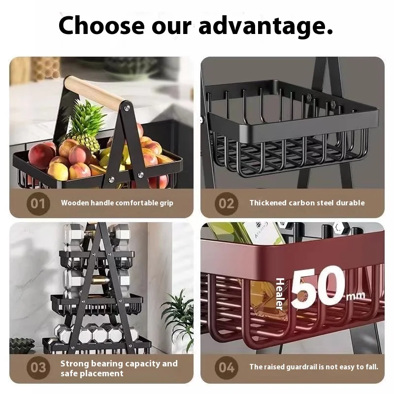 New 2 3 Tiers Countertop Fruit - Food Snacks With Iron のレビューと価格