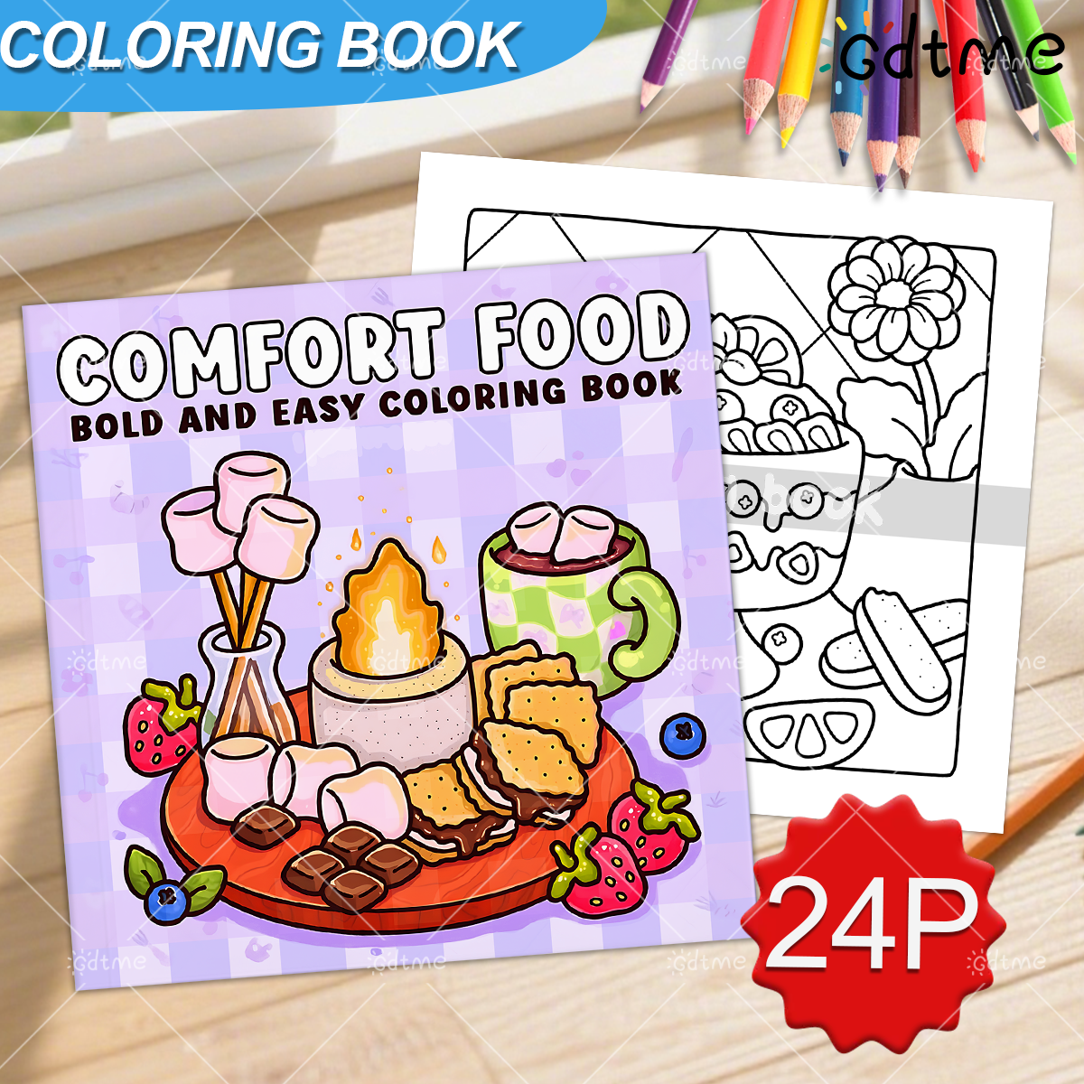 COMFORT FOOD BOLD AND EASY 24  - Food And Snacks Coloring Book Bold And Easy のレビューと価格