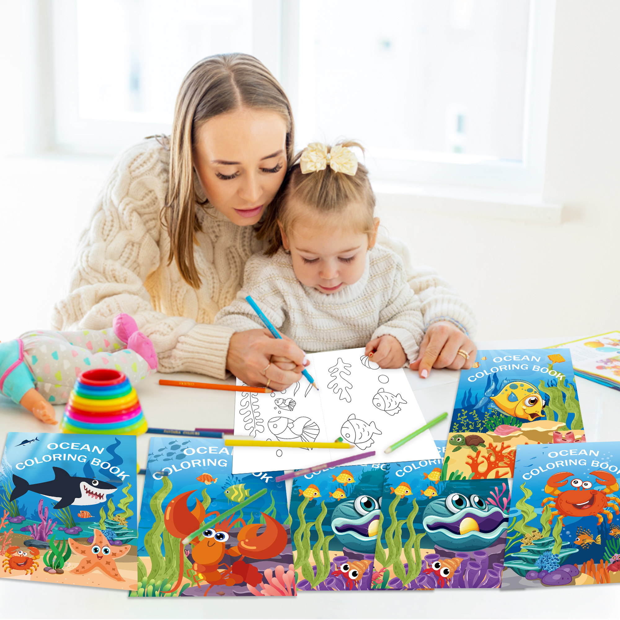 16pcs Cartoon Underwater World - Food And Snacks Coloring Book Bold And Easy のレビューと価格