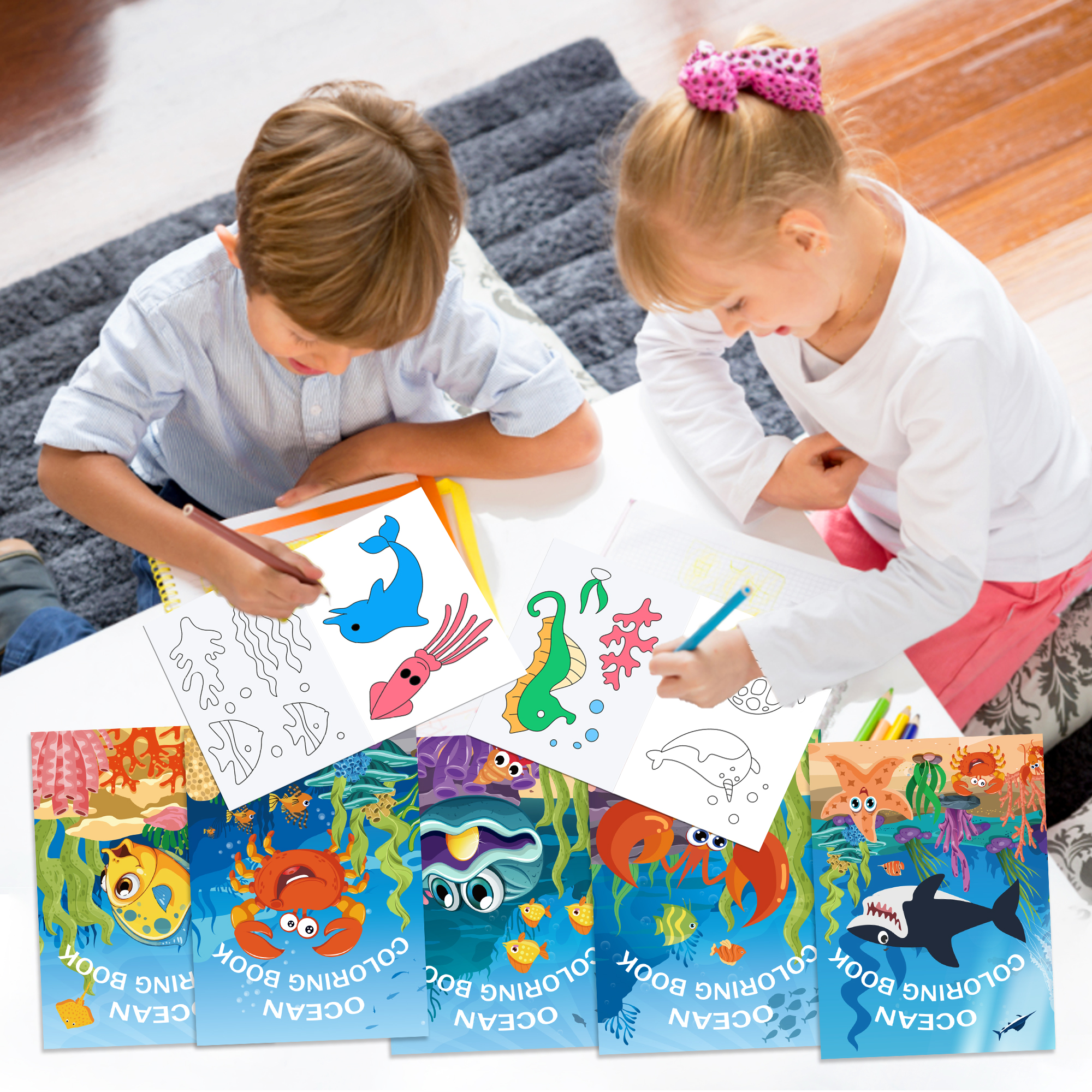 16pcs Cartoon Underwater World - Food And Snacks Coloring Book Bold And Easy のレビューと価格