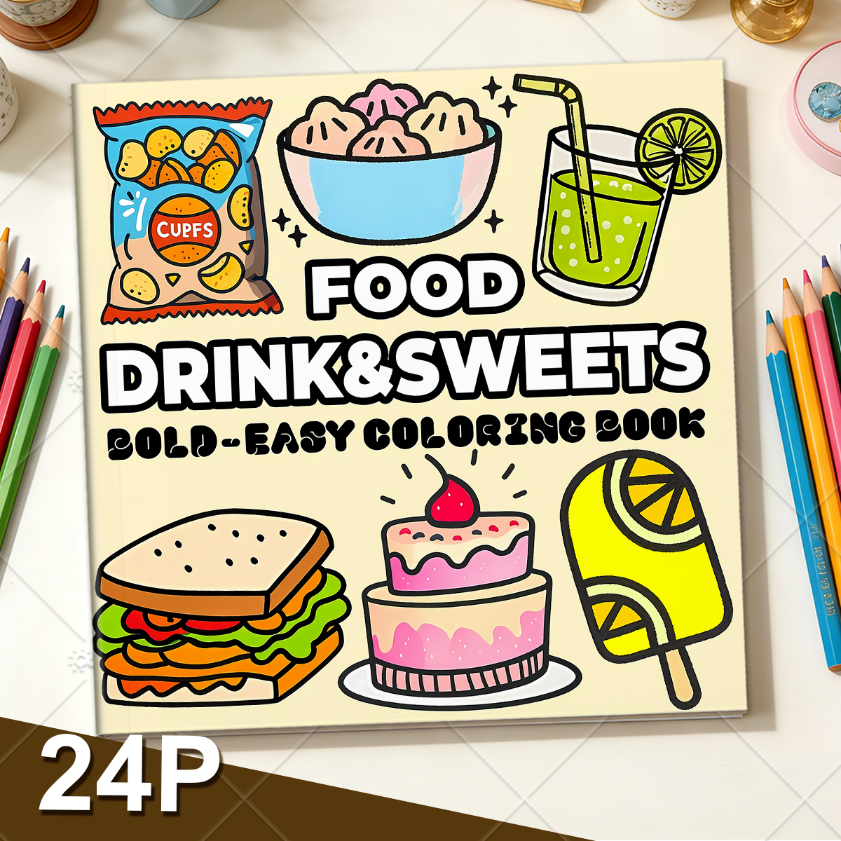 Food Drinks & Sweets Bold & Ea - Food And Snacks Coloring Book Bold And Easy のレビューと価格