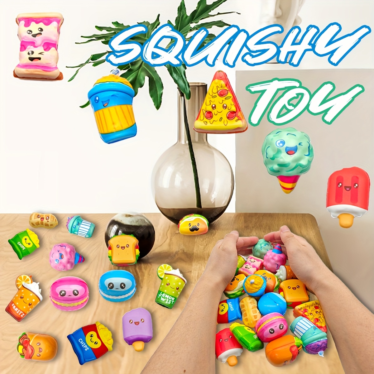 12Pcs Mini Slow-Rising Food Sq - Food Snacks For Christmas のレビューと価格