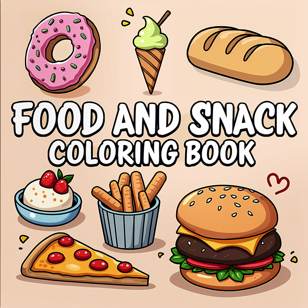 FOOD AND SNACK Coloring Book F - Food And Snacks Coloring Book Bold And Easy のレビューと価格
