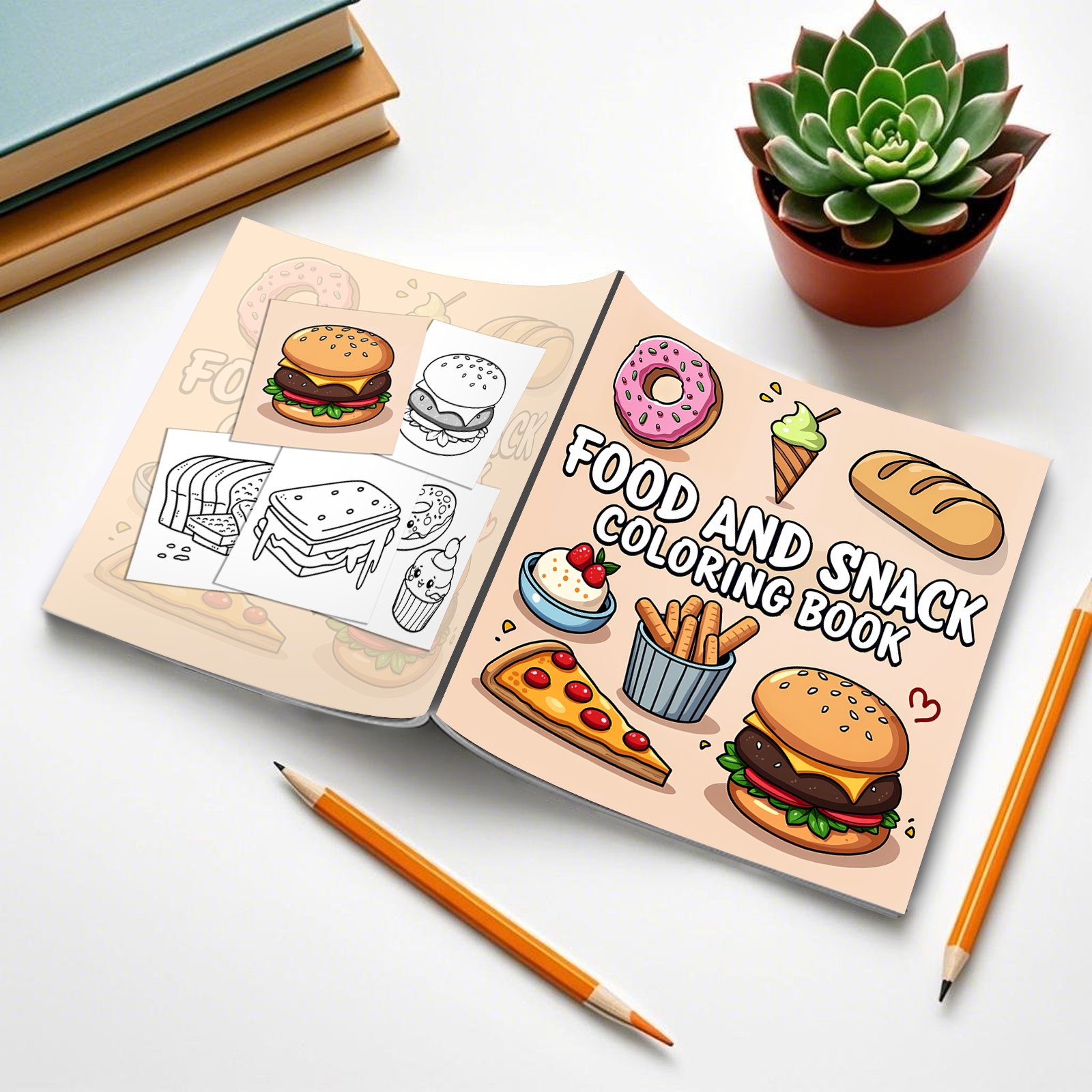 FOOD AND SNACK Coloring Book F - Food And Snacks Coloring Book Bold And Easy のレビューと価格