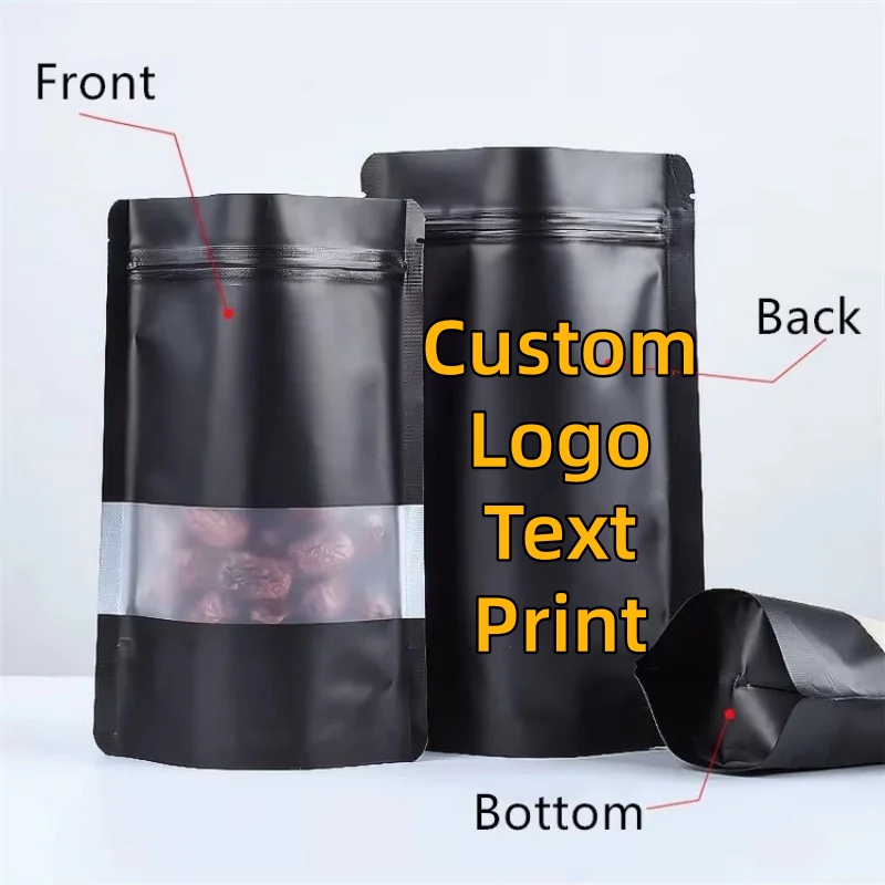 100PCS Stand-up Matte Black Al - Food Snacks For Christmas のレビューと価格