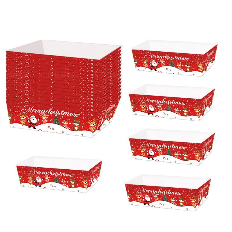 Christmas Paper Food Tray Chri - Food Snacks For Christmas のレビューと価格