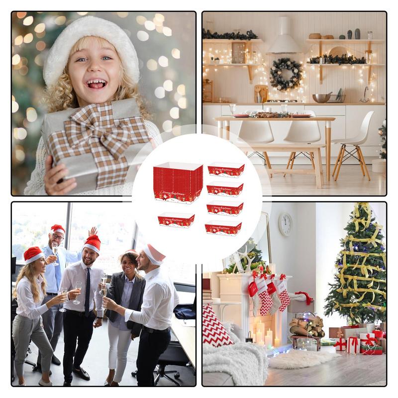 Christmas Paper Food Tray Chri - Food Snacks For Christmas のレビューと価格