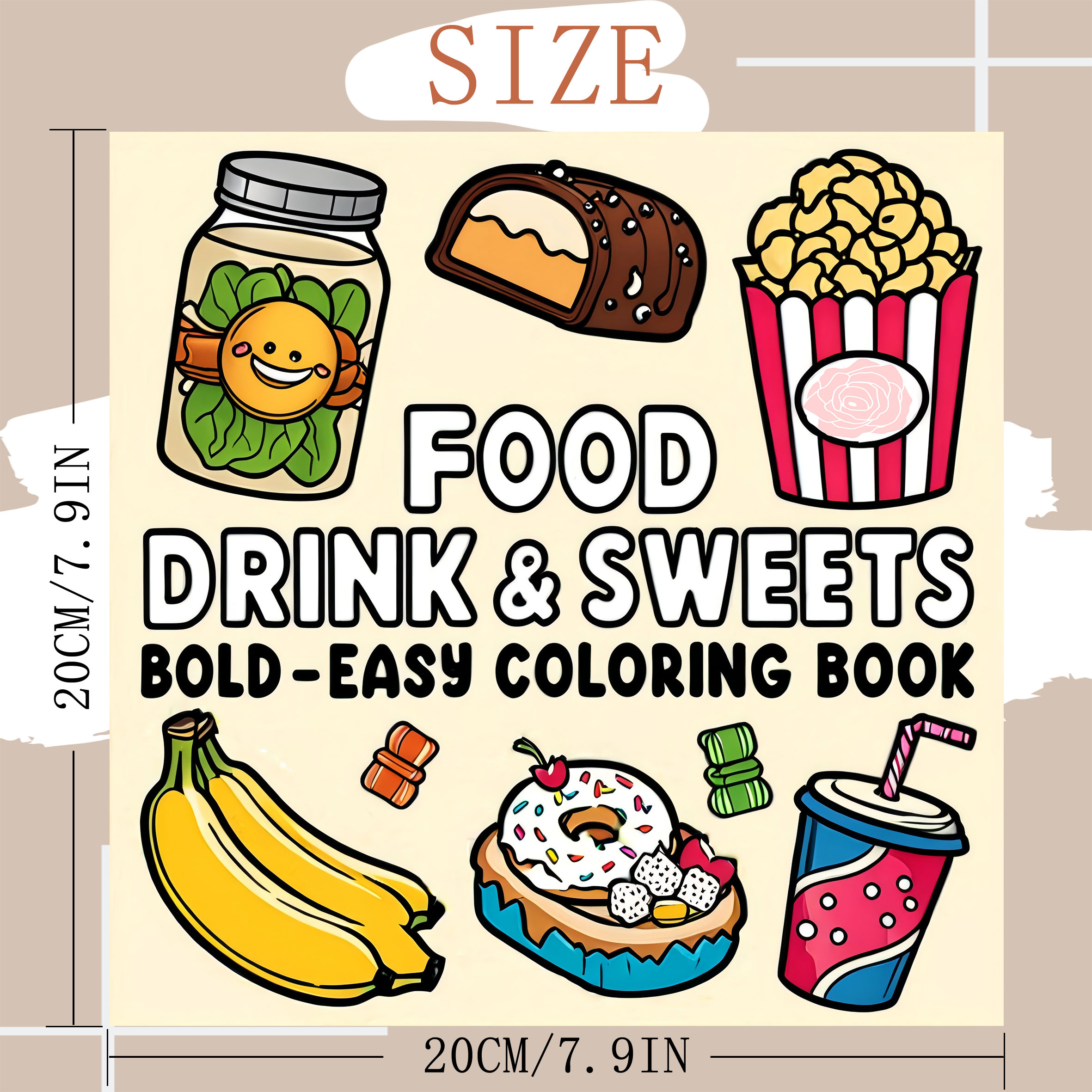 FOOD DRINK & SWEETS BOLD-EASY  - Food And Snacks Coloring Book Bold And Easy のレビューと価格
