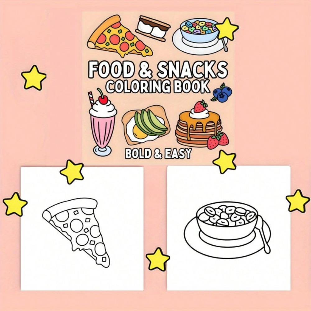 Food and Snacks Coloring Book  - Food And Snacks Coloring Book Bold And Easy のレビューと価格