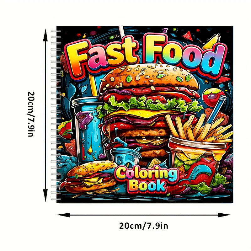 Fast Food Coloring Book for Ad - Food And Snacks Coloring Book Bold And Easy のレビューと価格
